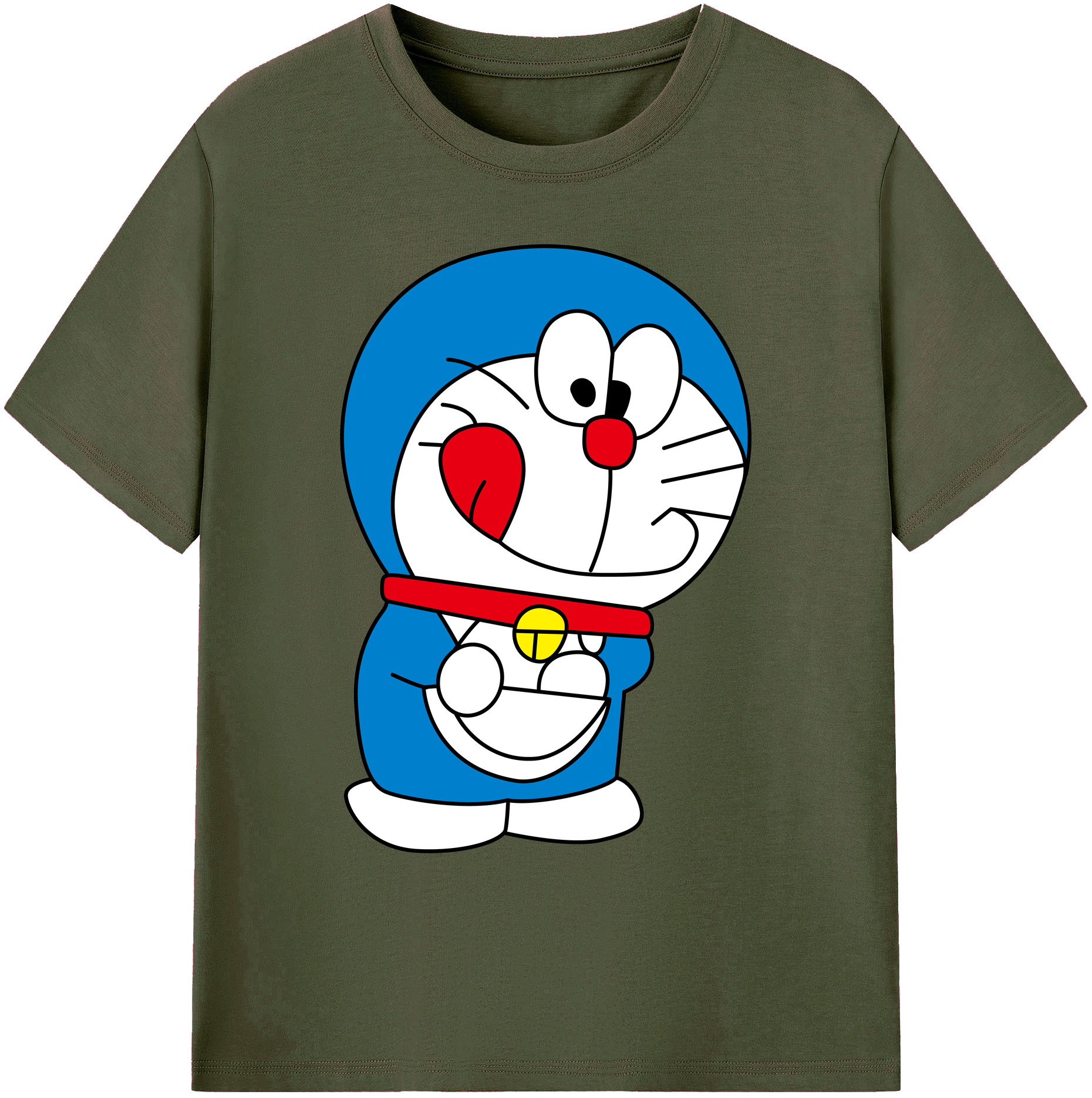 （画像用） ドラえもん Doraemon 綿100％ メンズ半袖Tシャツ｜肌触りやわらか＆通気性